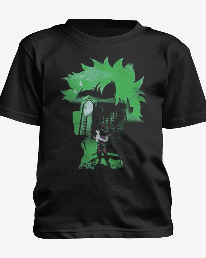 Polera de niño Negro de Deku hero