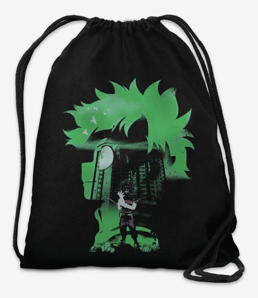 Mochila Negro de Deku hero