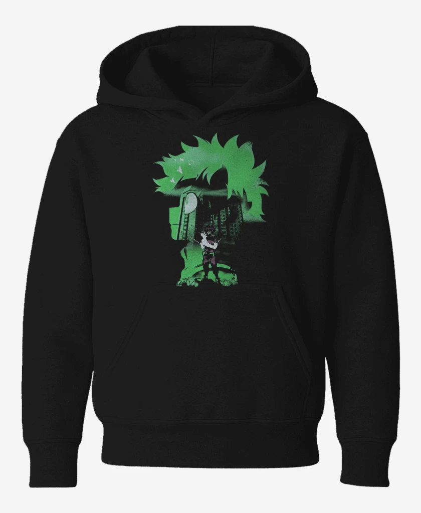Poleron de niño Negro de Deku hero