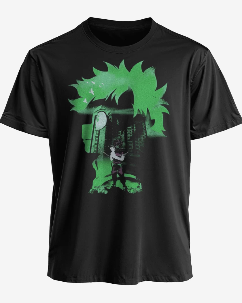 Polera premium Negro de Deku hero