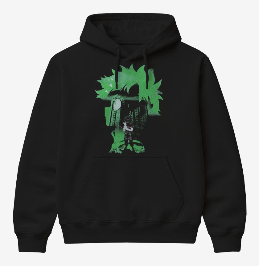 Poleron Canguro básico Negro de Deku hero