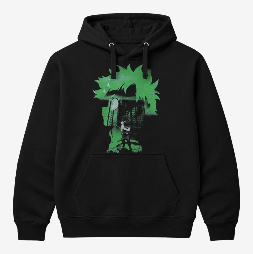 Polerón Canguro Negro de Deku hero