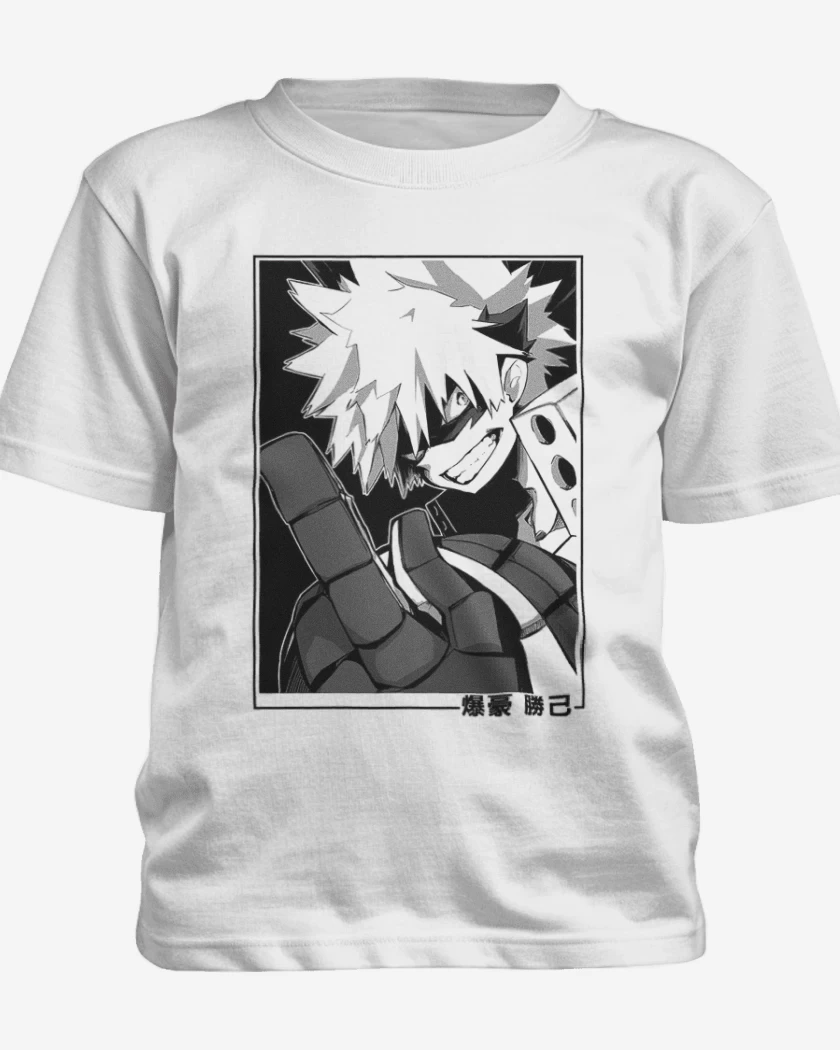 Polera de niño Blanco de Bakugo 