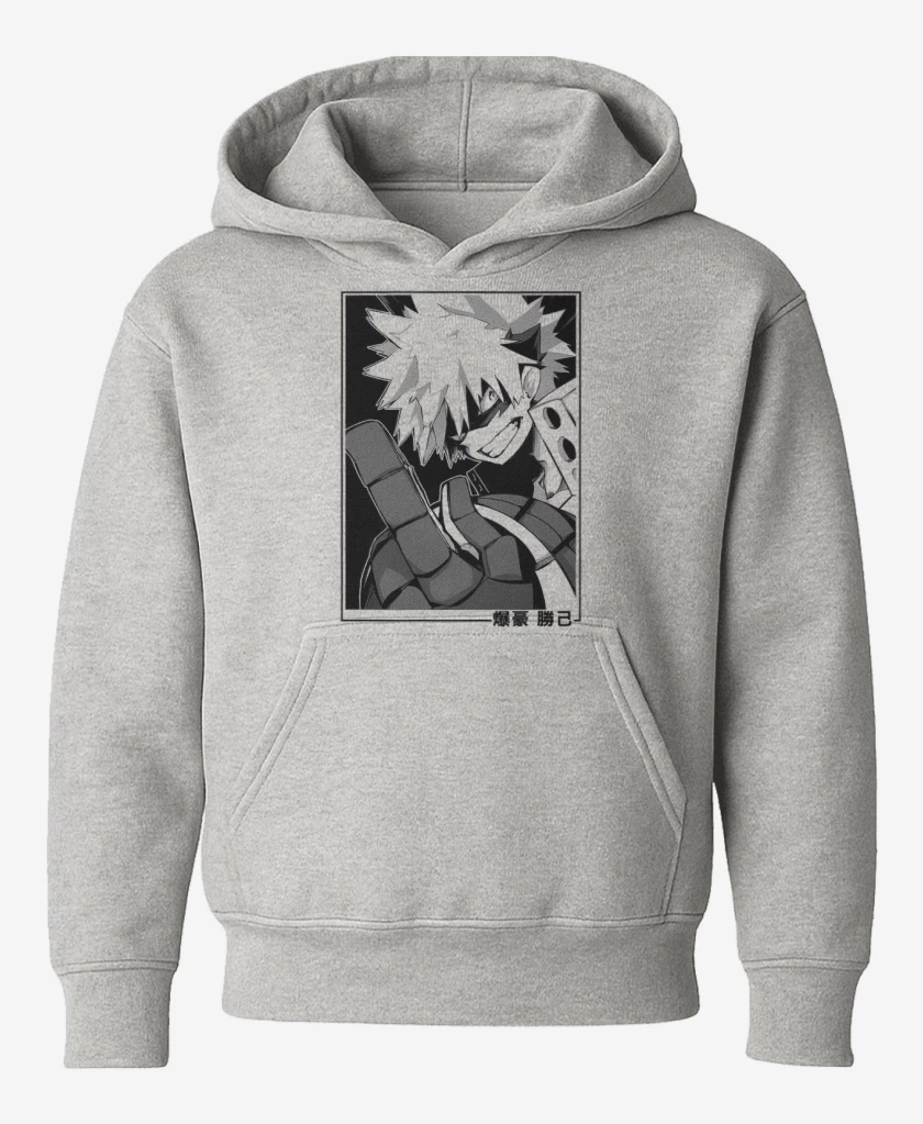 Poleron de niño Gris Melange de Bakugo 