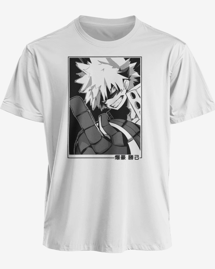 Polera premium Blanco de Bakugo 