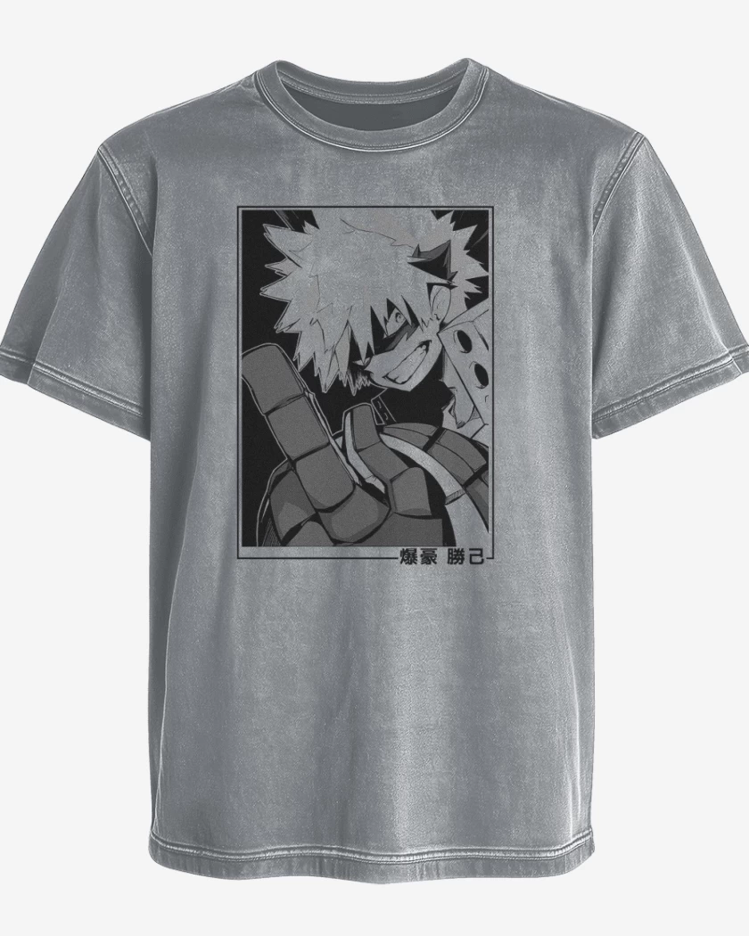 Polera desgastada Bakugo 