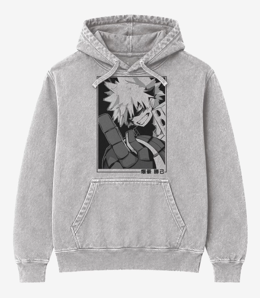 Poleron Canguro Acid Wash Bakugo 