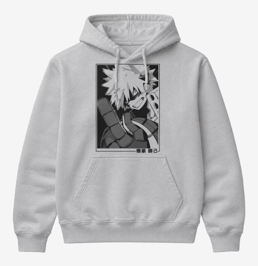Poleron Canguro básico Gris Melange de Bakugo 