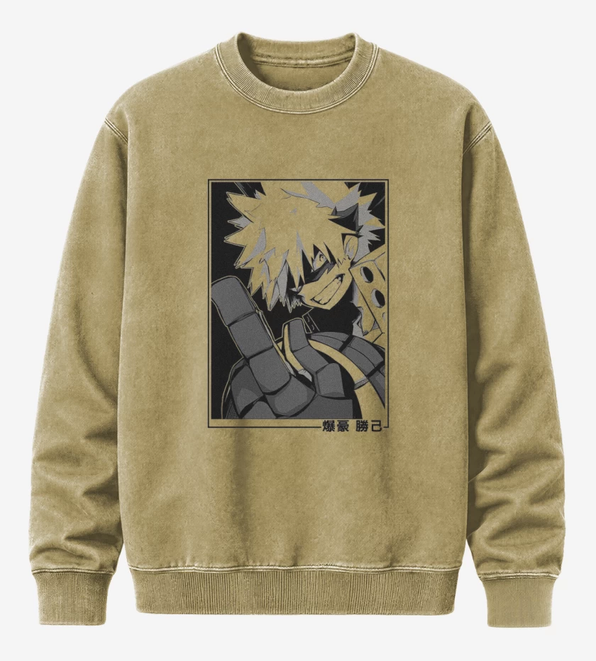 Poleron Polo Acid Wash Beige de Bakugo 