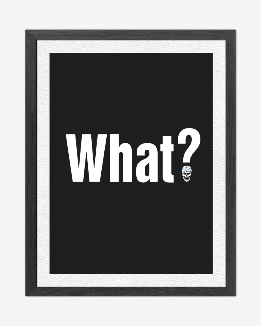 Cuadro decorativo Negro de What?