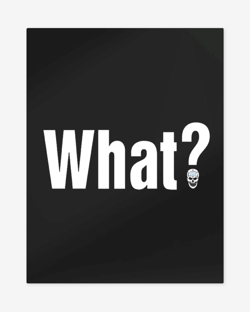 Print metalico Negro de What?