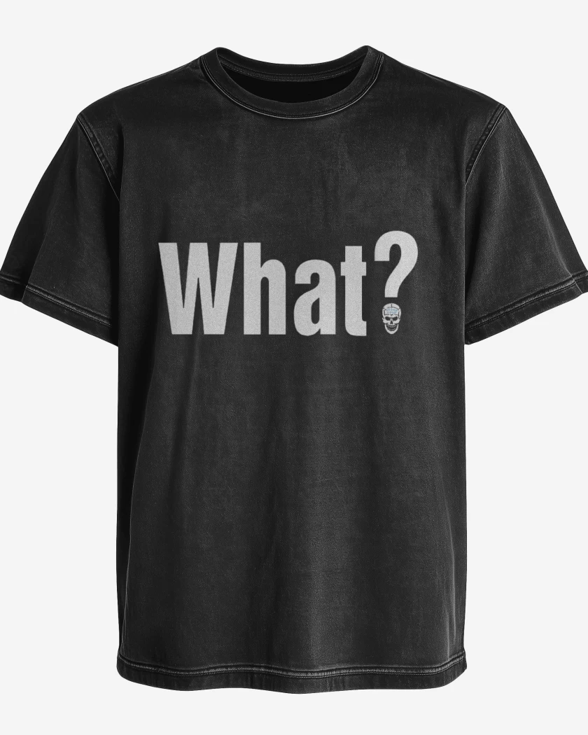 Polera desgastada Negro de What?
