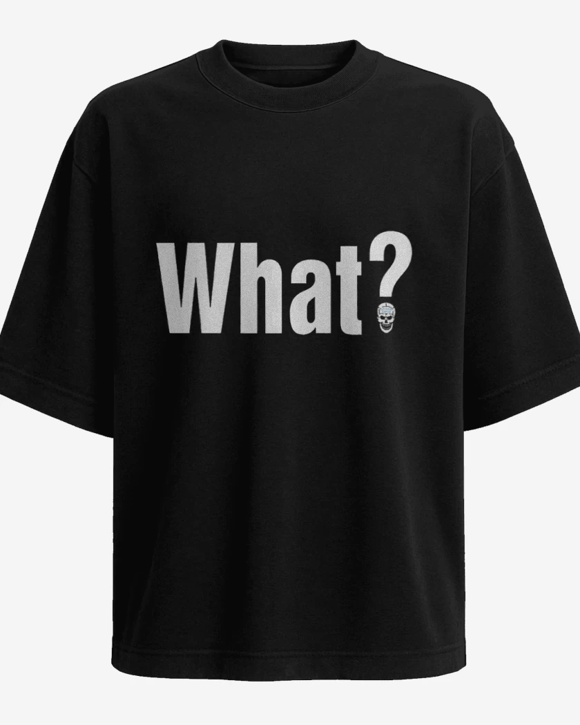 Polera Oversize Negro de What?