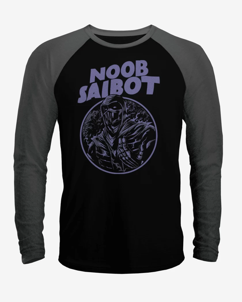 Polera Raglan Negro / Negro Heather de Noob Saibot