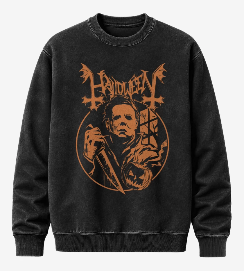 Poleron Polo Acid Wash Negro de Mayhem Myers