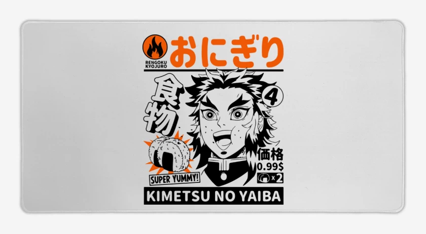 Mouse pad Gamer Blanco de Rengoku
