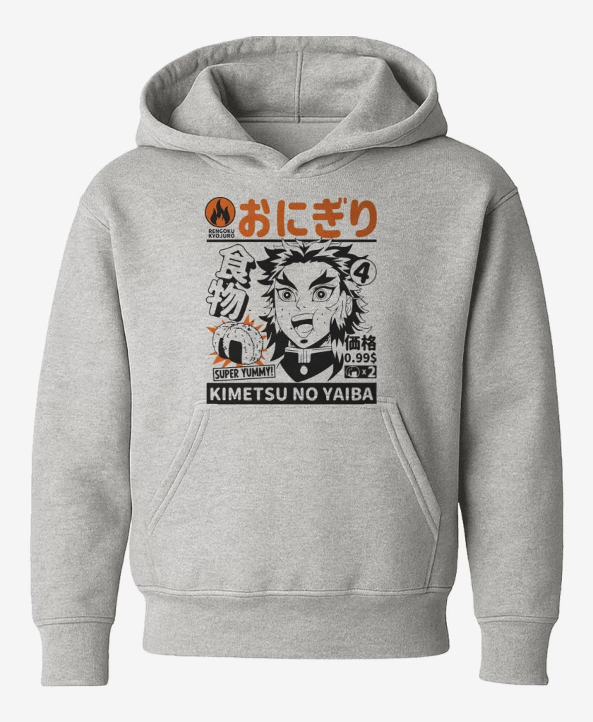 Poleron de niño Gris Melange de Rengoku