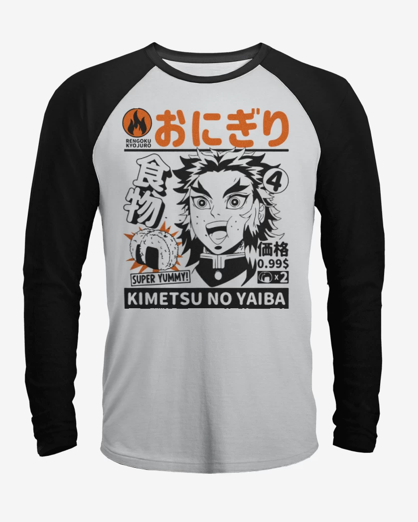 Polera Raglan Blanco / Negro de Rengoku