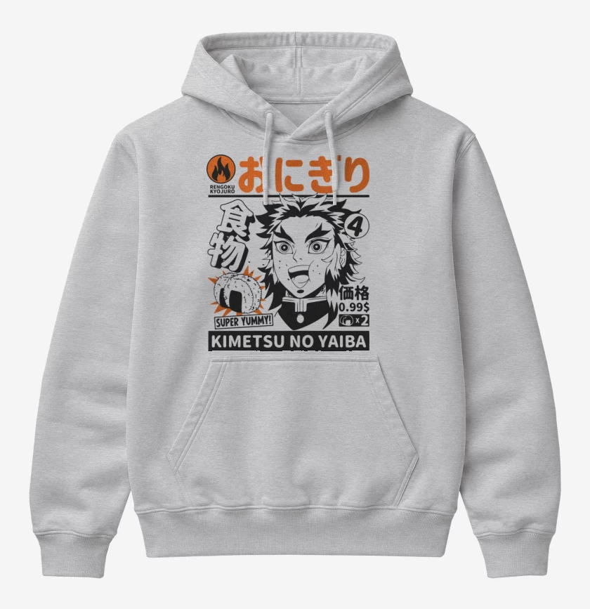 Poleron Canguro básico Gris Melange de Rengoku