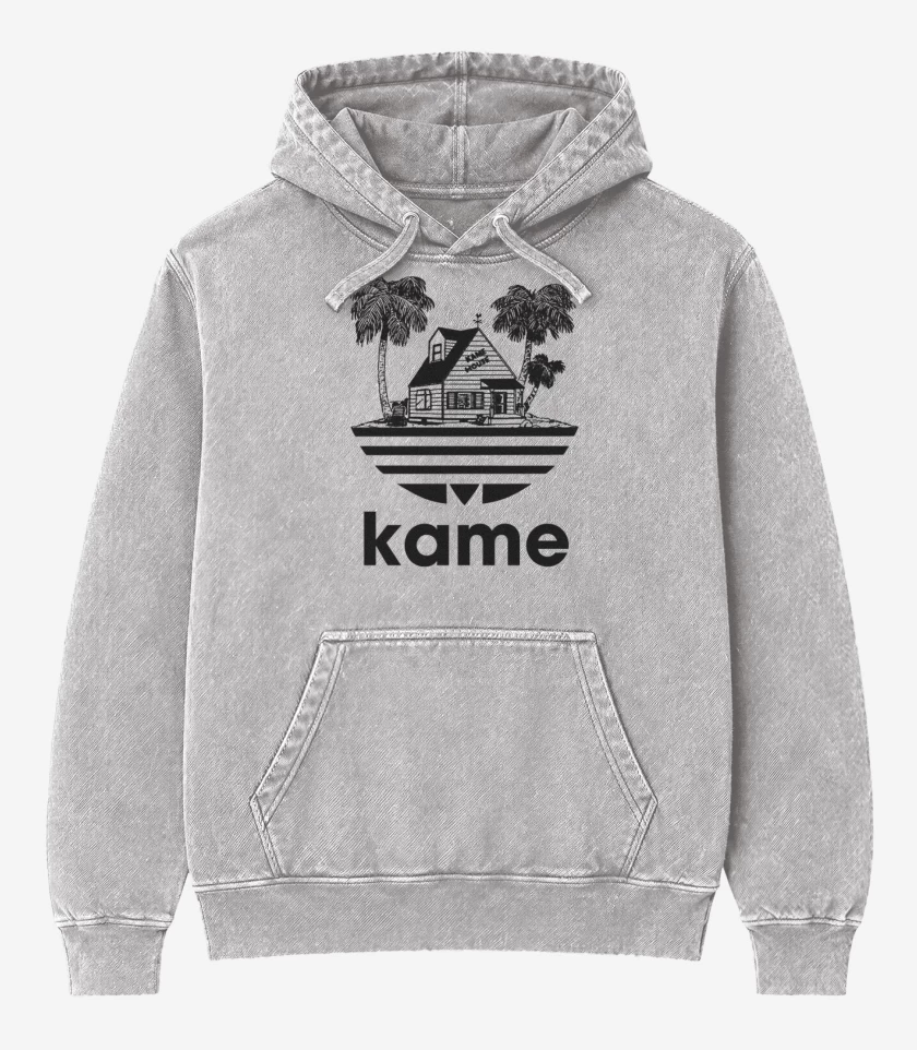 Poleron Canguro Acid Wash Gris Melange de Kame originals