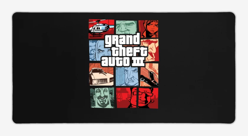 Mouse pad Gamer Negro de GTA III