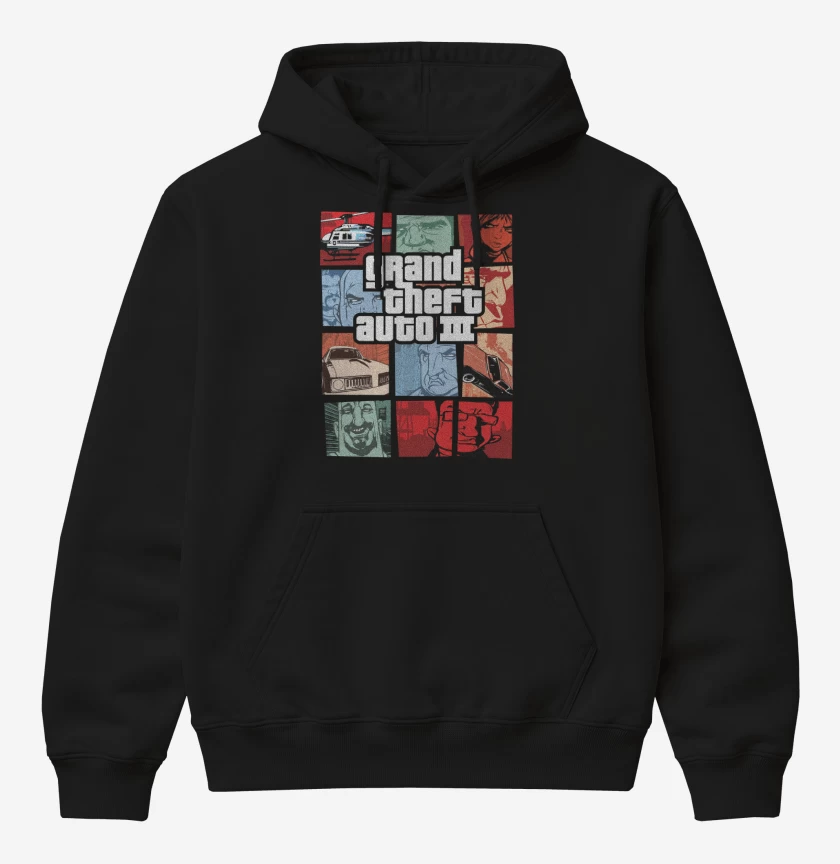 Poleron Canguro básico Negro de GTA III