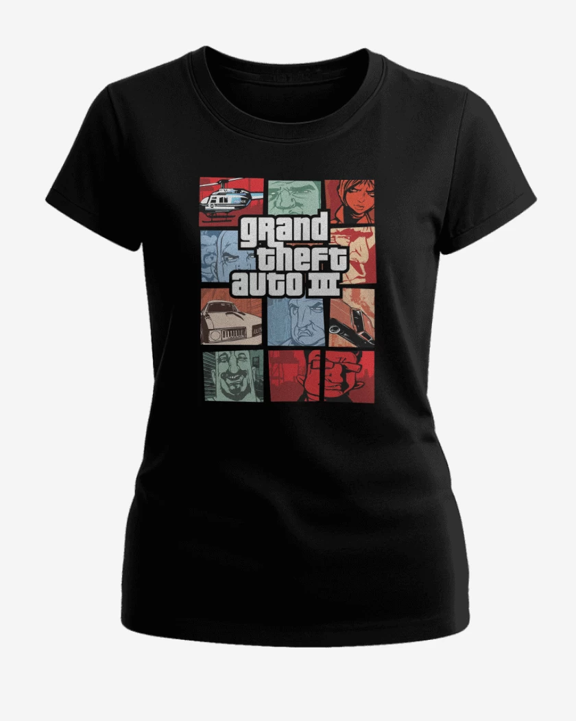 Polera de Mujer Negro de GTA III