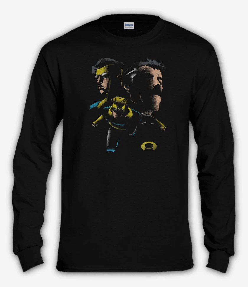 Polera manga larga Negro de invinsible y omni