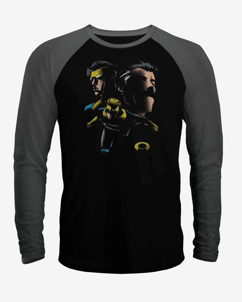 Polera Raglan Negro / Negro Heather de invinsible y omni