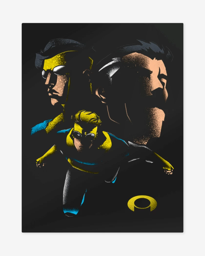 Print metalico Negro de invinsible y omni