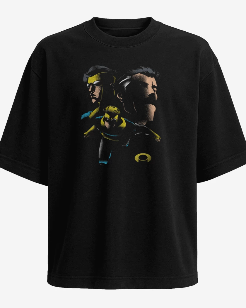 Polera Oversize Negro de invinsible y omni