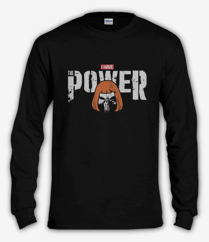 Polera manga larga Negro de i have the powersher