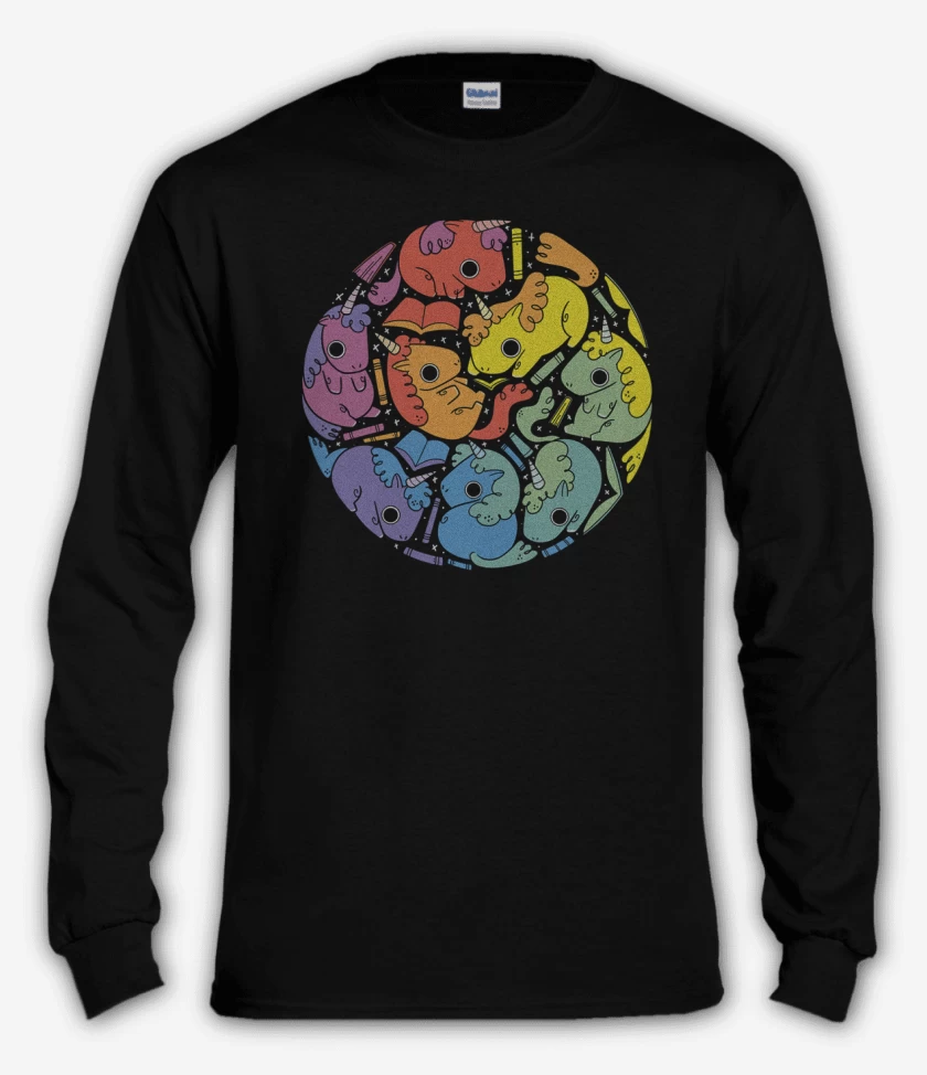 Polera manga larga Negro de Ternuritas