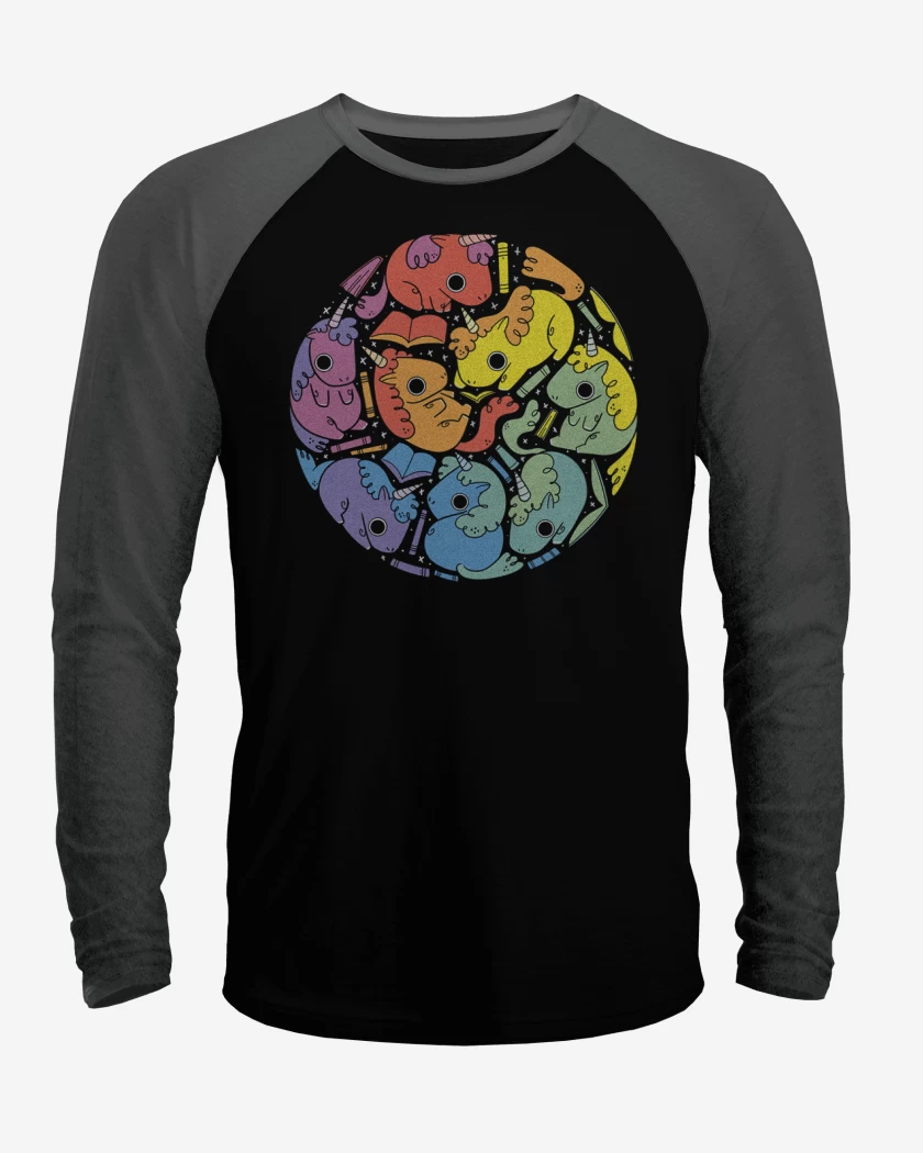 Polera Raglan Negro / Negro Heather de Ternuritas