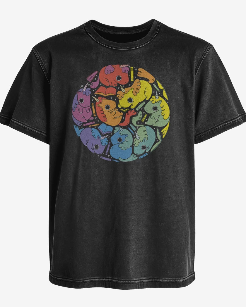 Polera desgastada Negro de Ternuritas