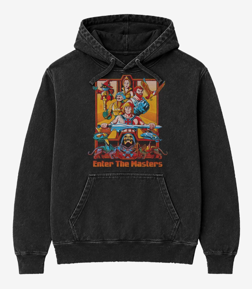 Poleron Canguro Acid Wash Negro de Yo tengo el poder