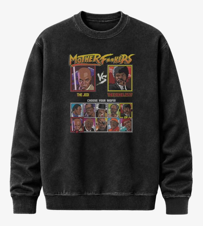 Poleron Polo Acid Wash Negro de Mother Fxxkers