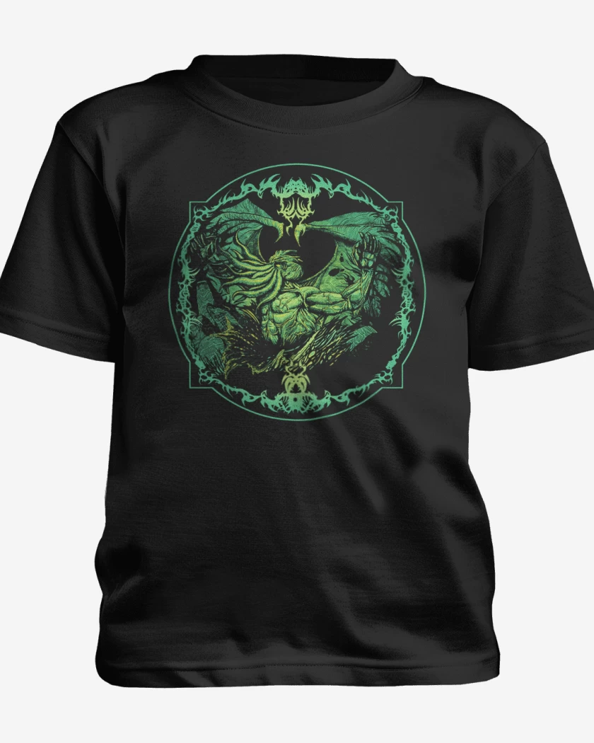 Polera de niño Negro de Cthulhu musculoso