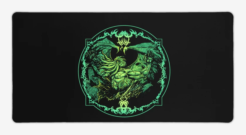 Mouse pad Gamer Negro de Cthulhu musculoso