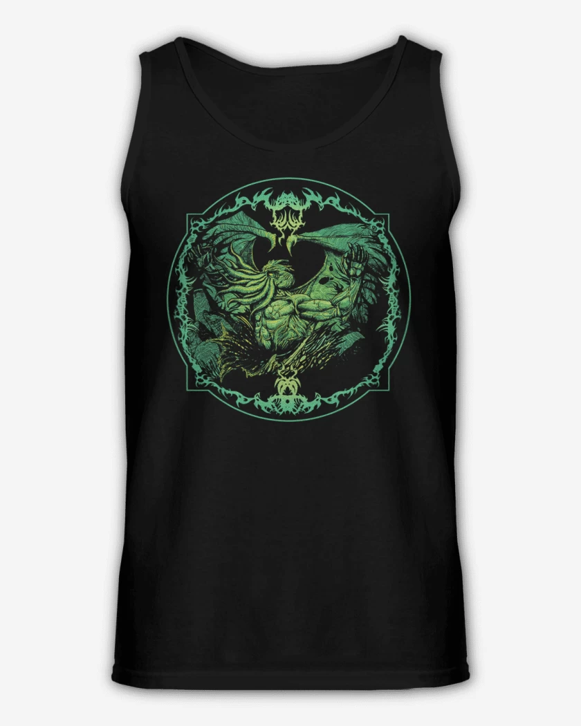 Sudadera Negro de Cthulhu musculoso