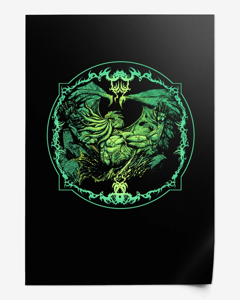 Print Negro de Cthulhu musculoso