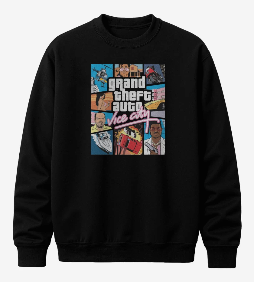 Poleron polo Negro de GTA Vice CIty