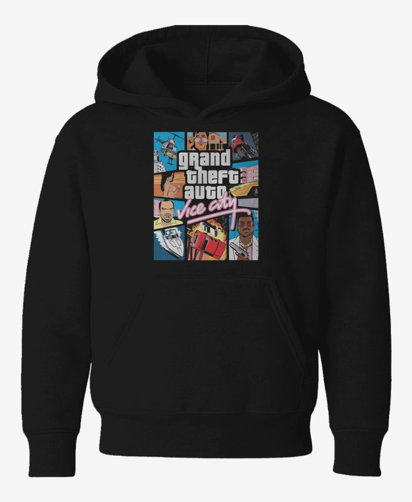 Poleron de niño Negro de GTA Vice CIty