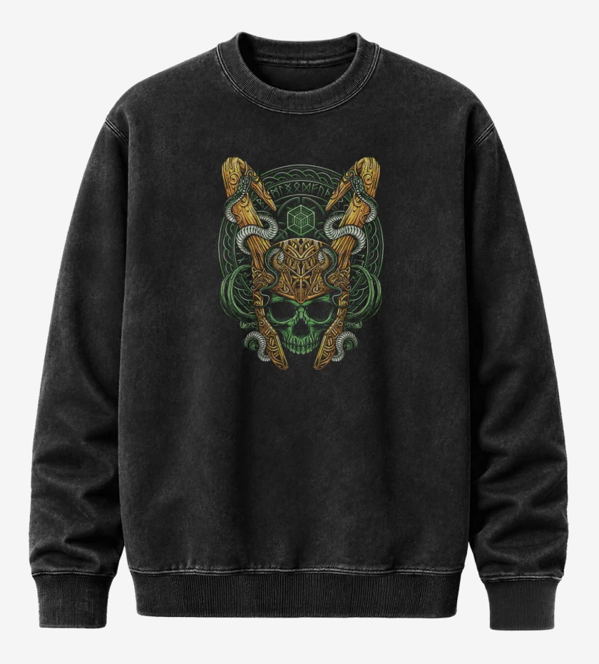 Poleron Polo Acid Wash Negro de Lokiloki