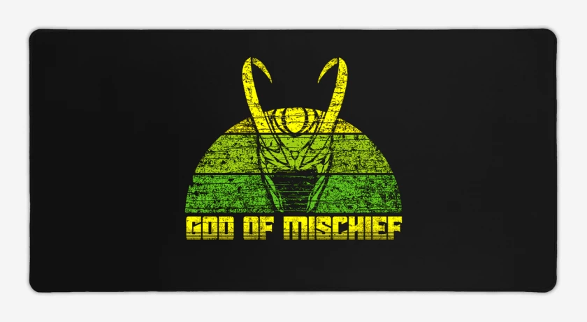 Mouse pad Gamer Negro de god of mischief