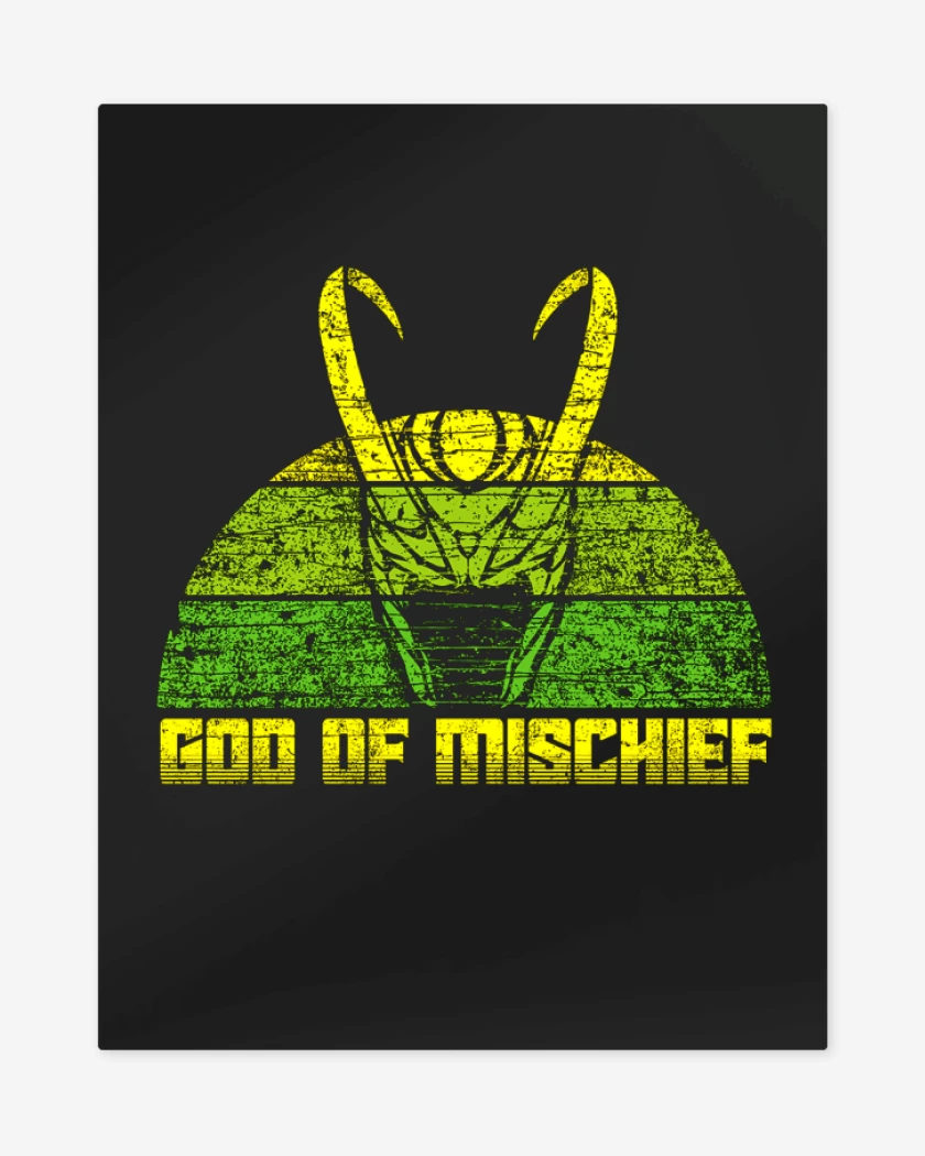 Print metalico Negro de god of mischief