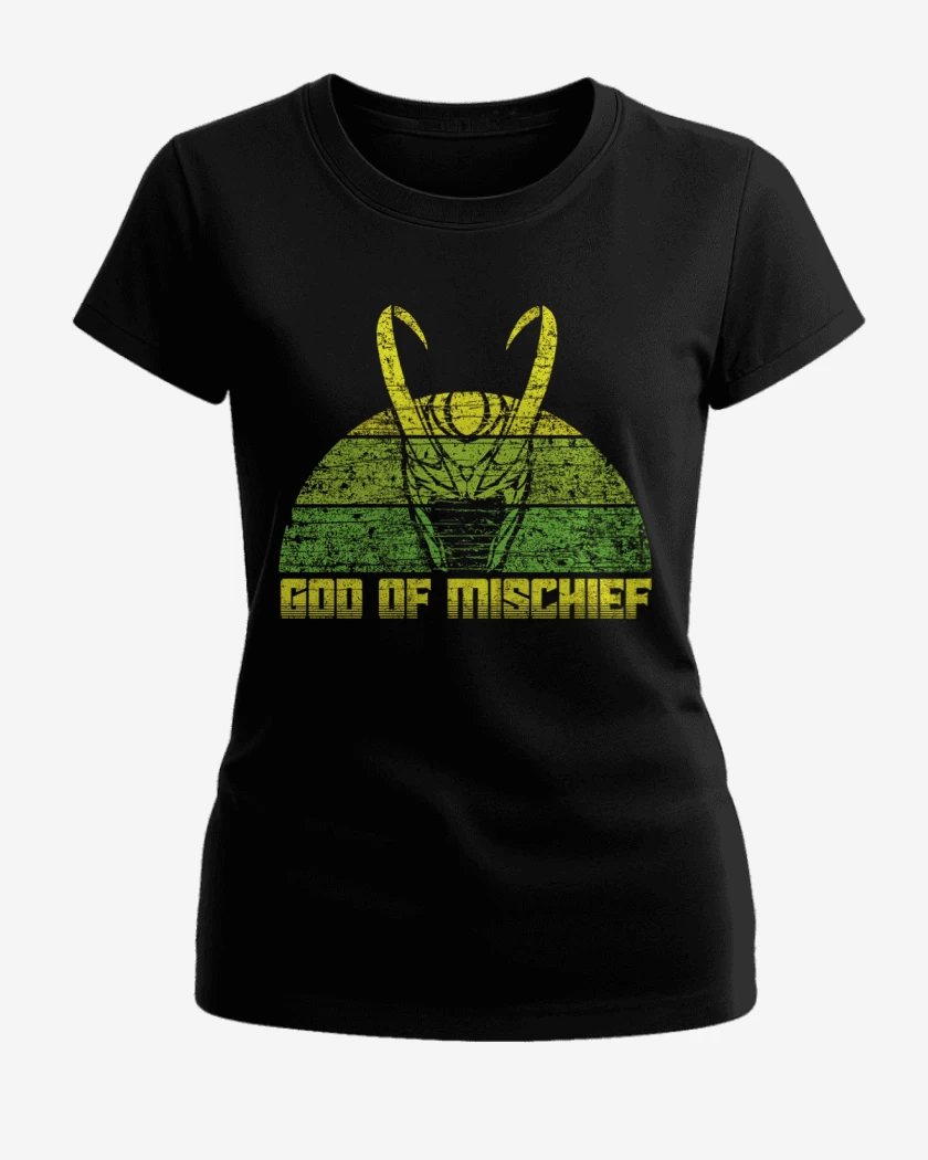 Polera de Mujer Negro de god of mischief