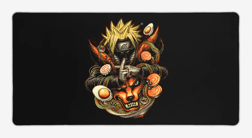 Mouse pad Gamer Negro de Naruto
