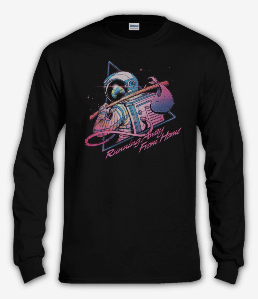 Polera manga larga Negro de De la espacial