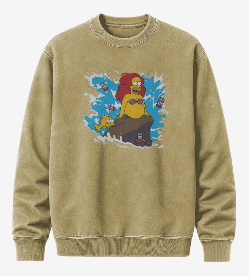 Poleron Polo Acid Wash Beige de Homero definitivo